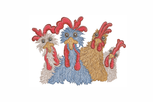 Crazy Chicken Embroidery for Seasonal Creations