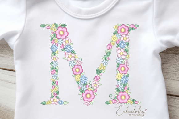 Floral Letter M Embroidery Design Review