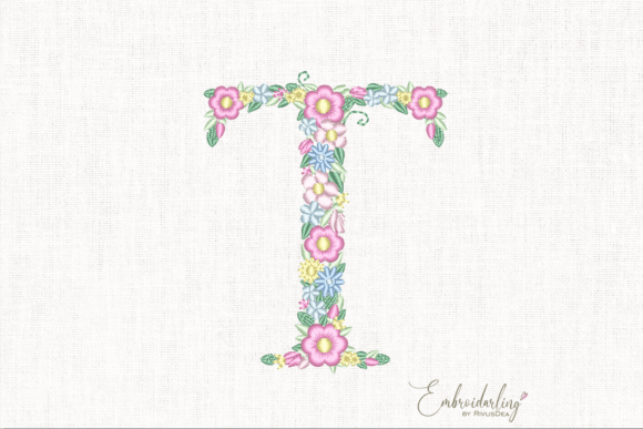Floral Letter T Embroidery Design Review