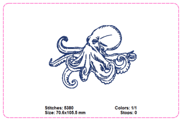 Octopus Embroidery Designs for Seasonal Projects