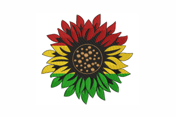 Sunflower Embroidery Design for Juneteenth